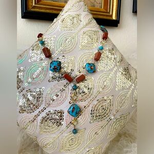 Necklace with Copper Colored Beads